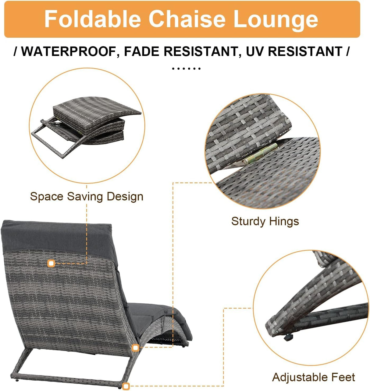 Patio Chaise Outdoor Lounge Chair