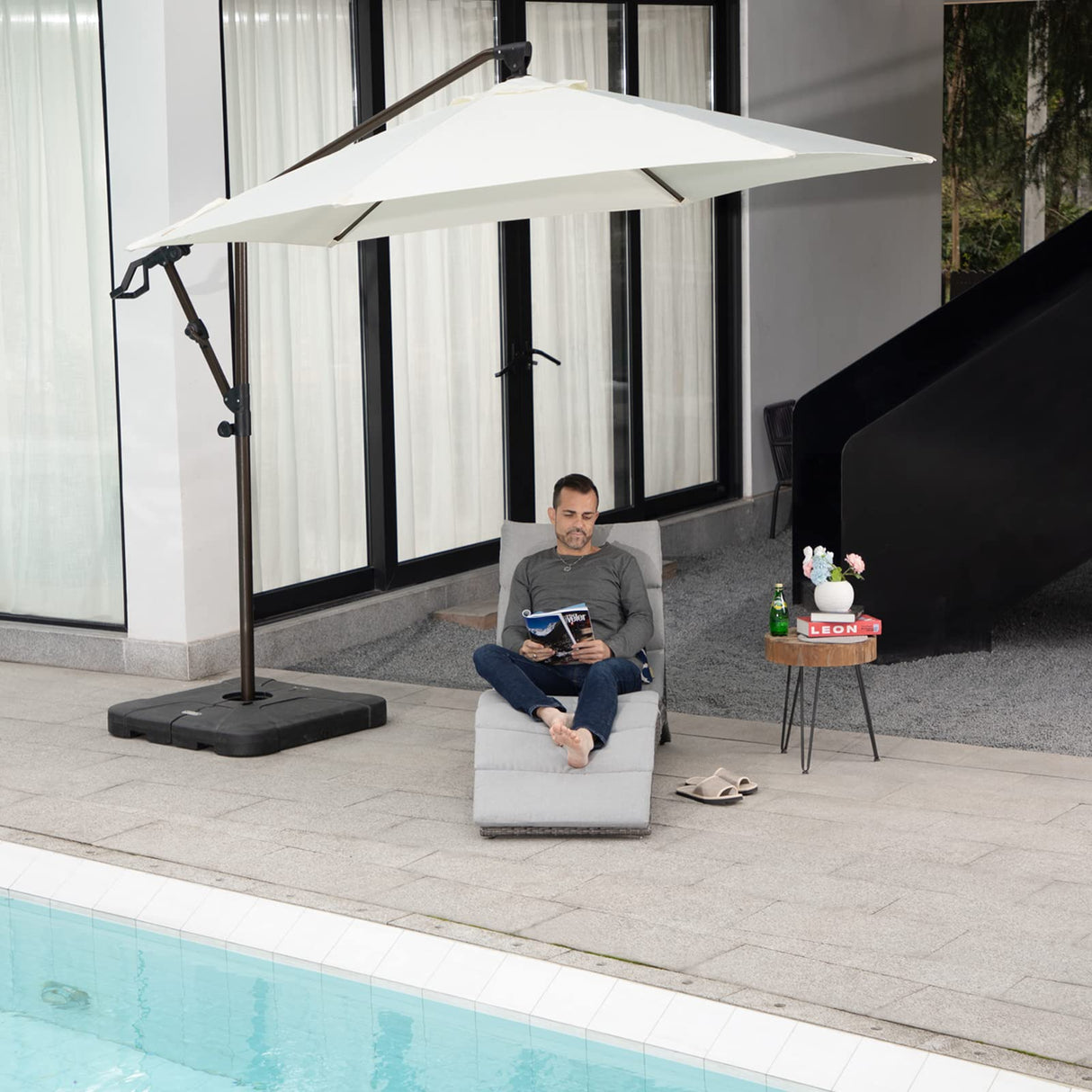 Patio Chaise Lounge Chair Set