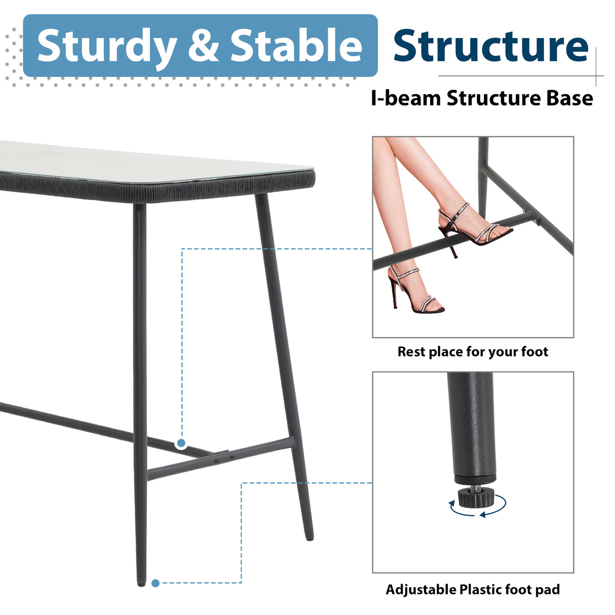 JOIVI 5-Piece Patio Bar Set