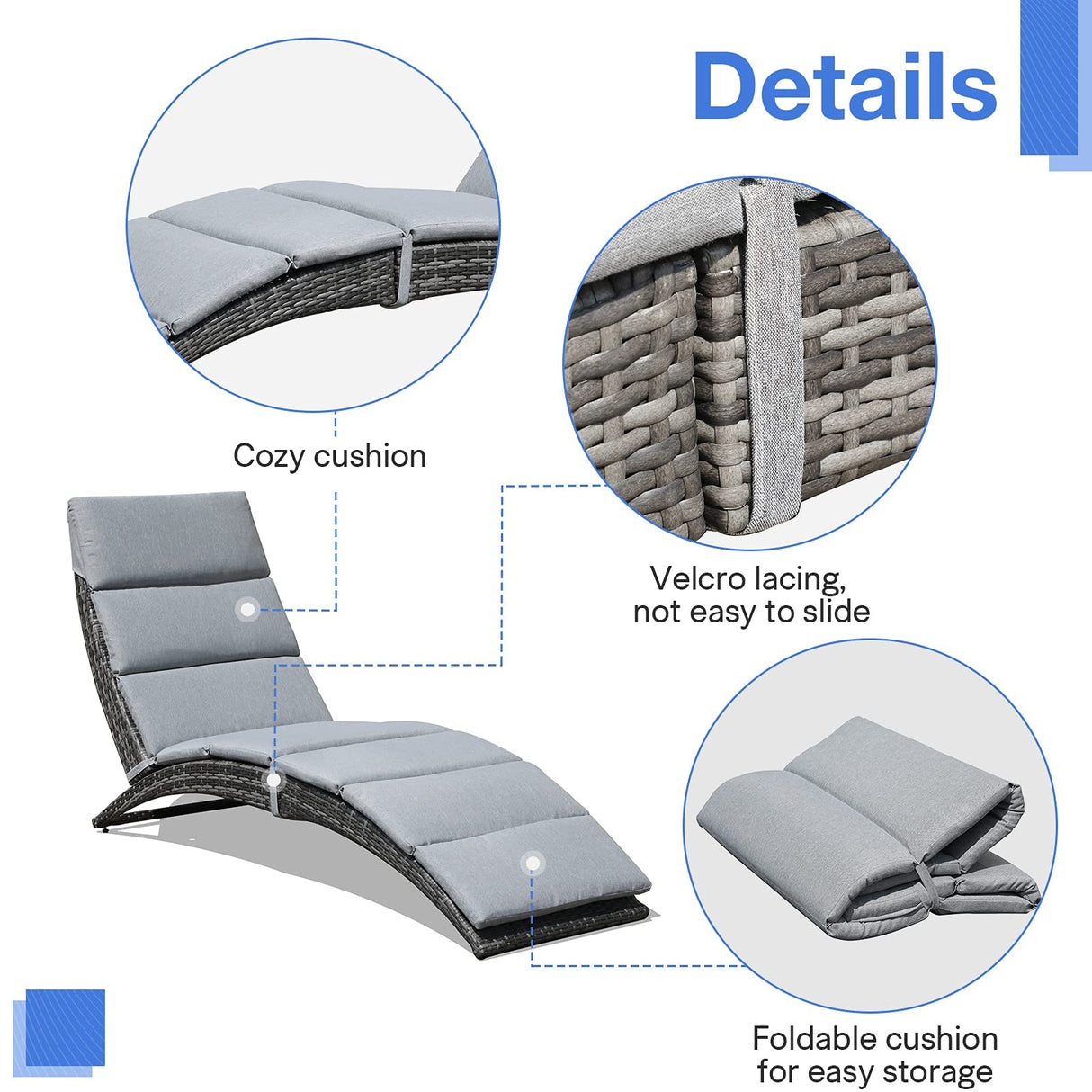 Patio Chaise Lounge Chair Set