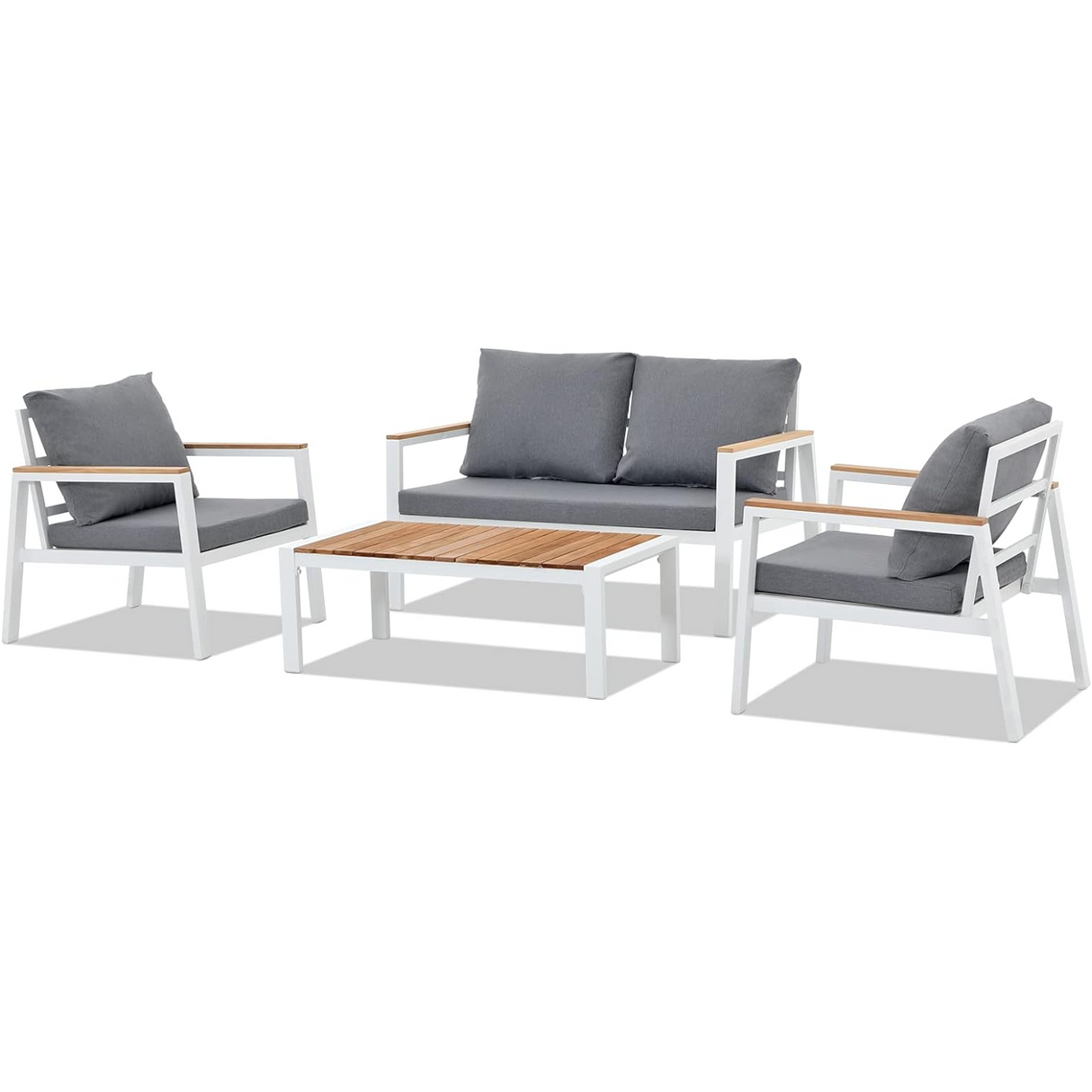 Aluminum Patio 4 Pieces Outdoor Couch Patio Furniture Set