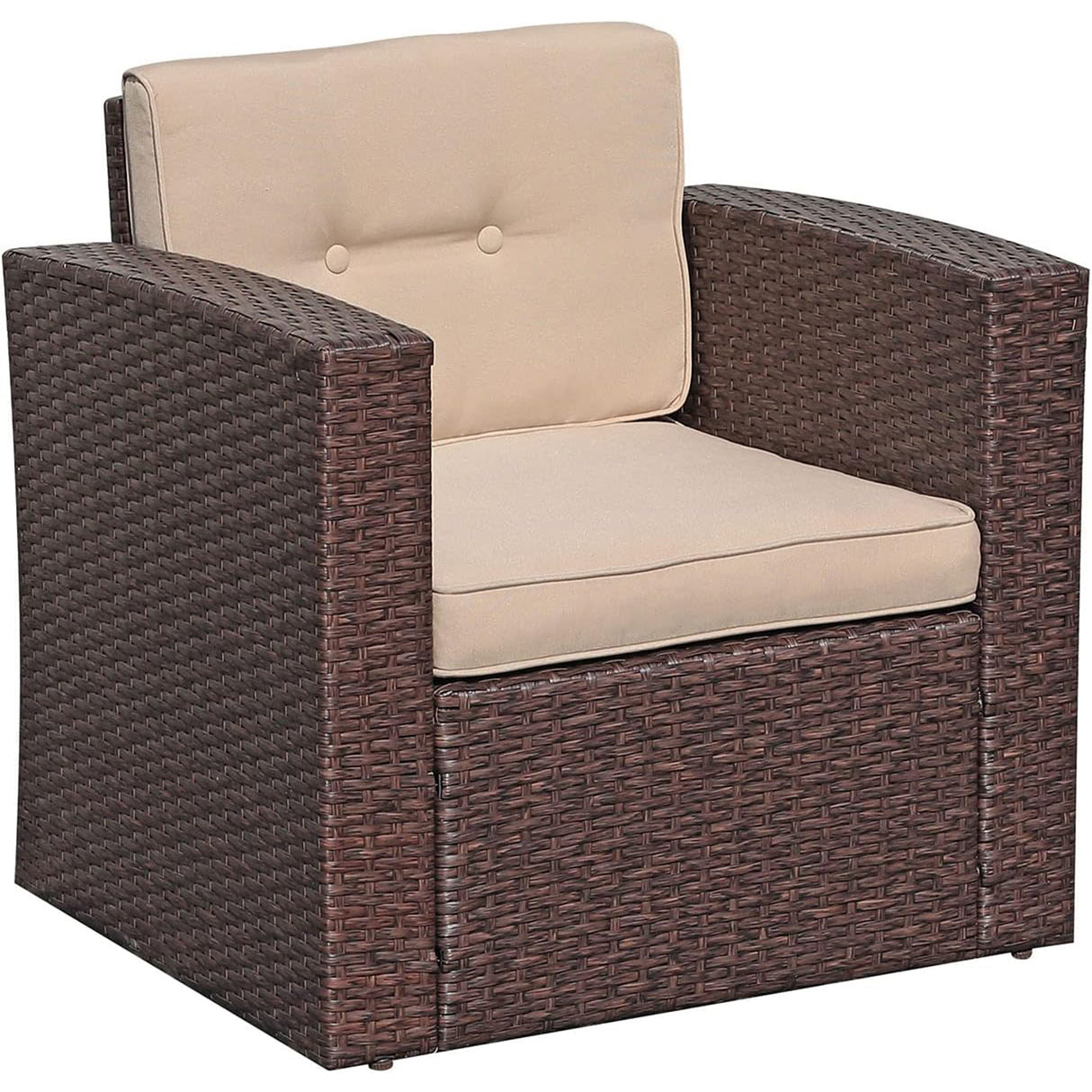 JOIVI Patio Outdoor Wicker Single Sofa