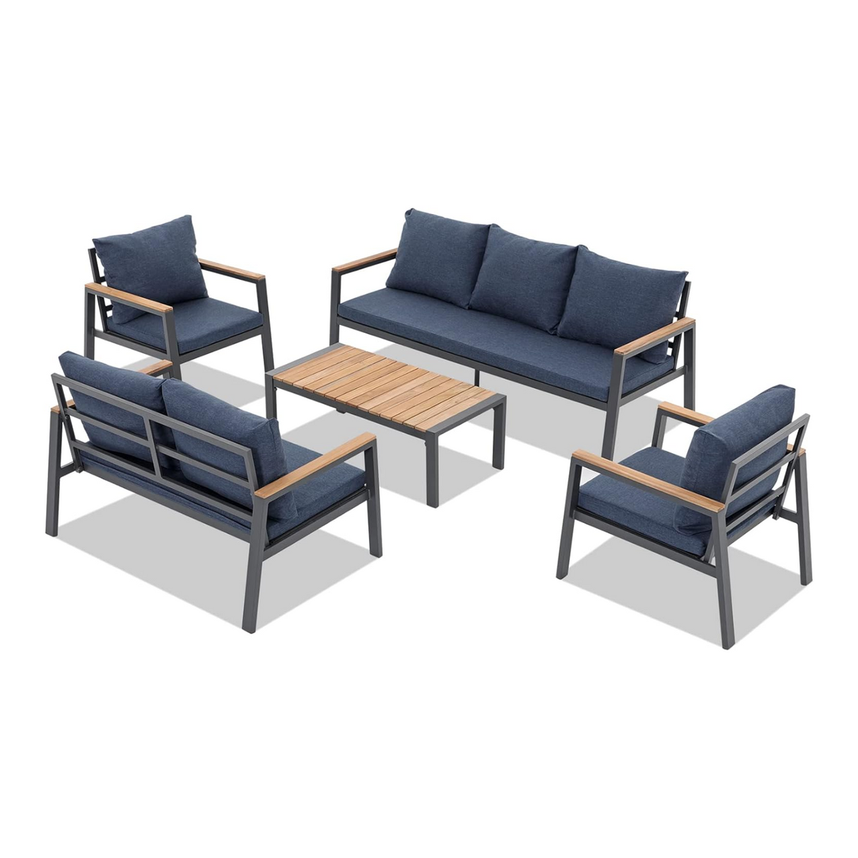 Aluminum Patio Furniture Set 5 Pieces