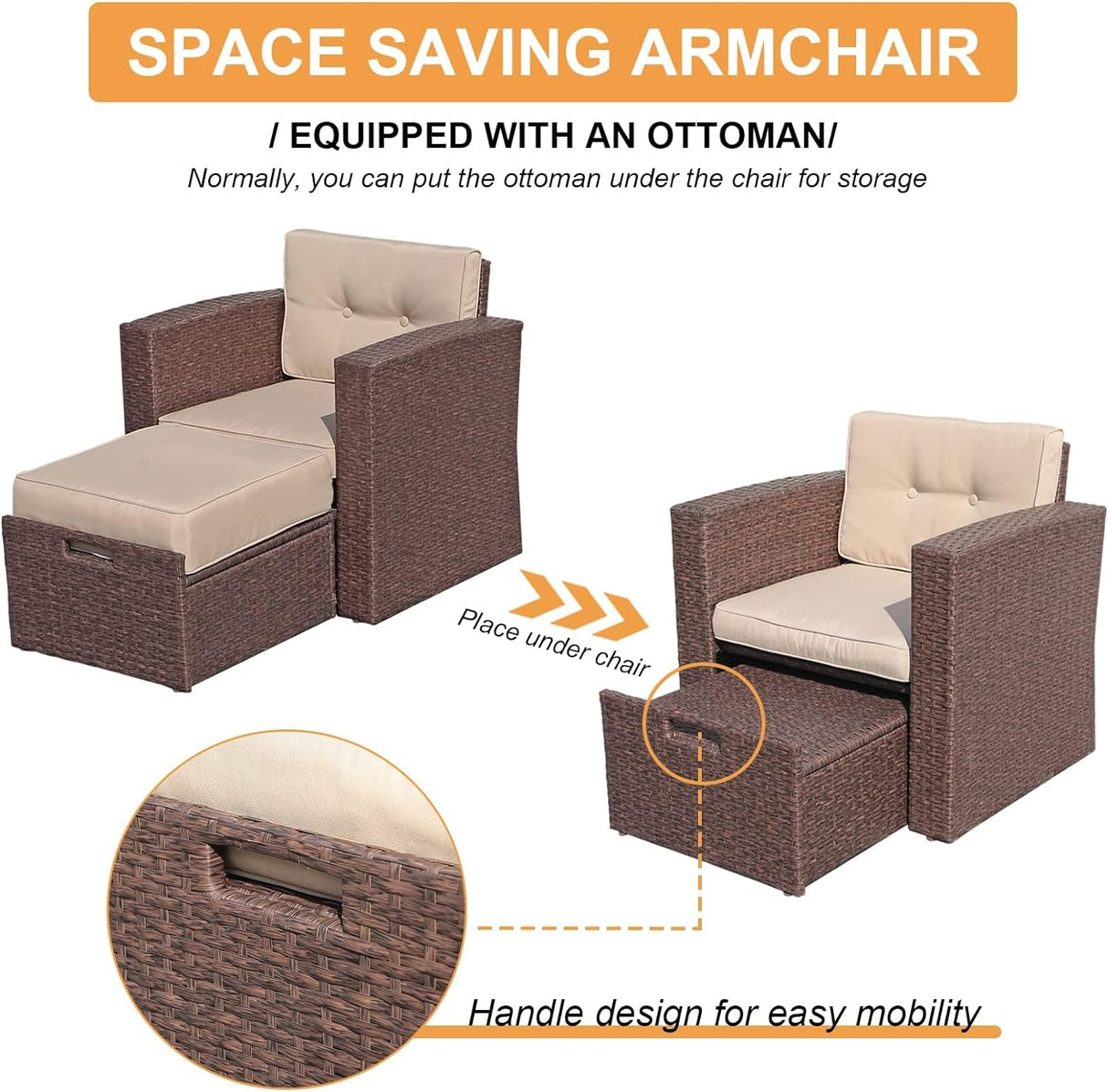 7 Piece Patio Furniture Conversation Set