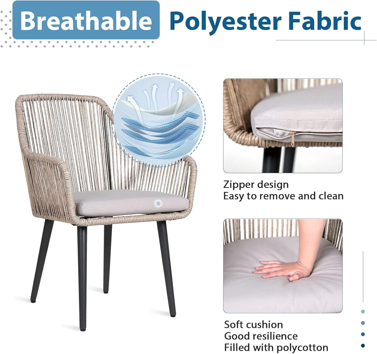 Outdoor Patio Dining Chairs Set