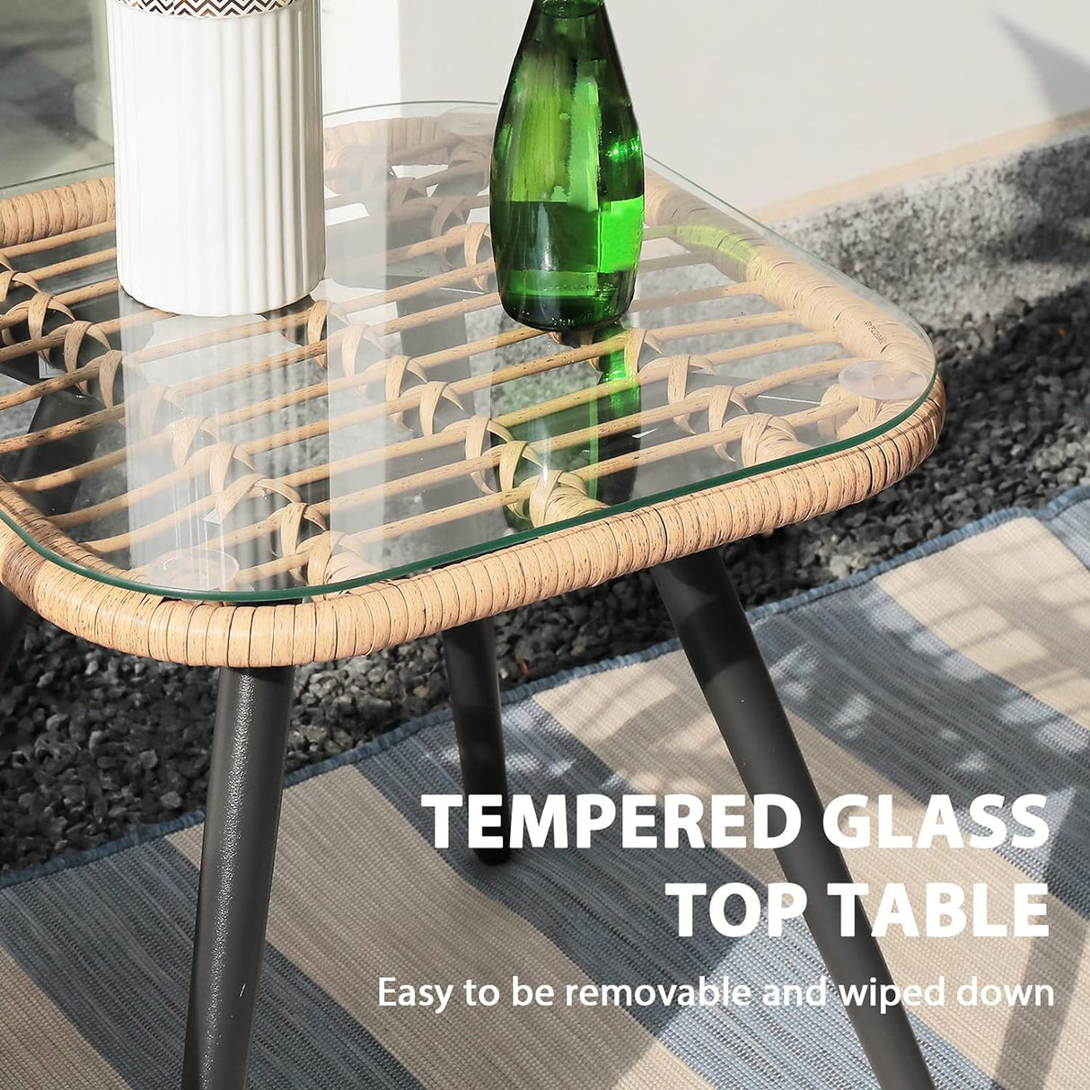 JOIVI 5 Piece Conversation set with Coffee Table