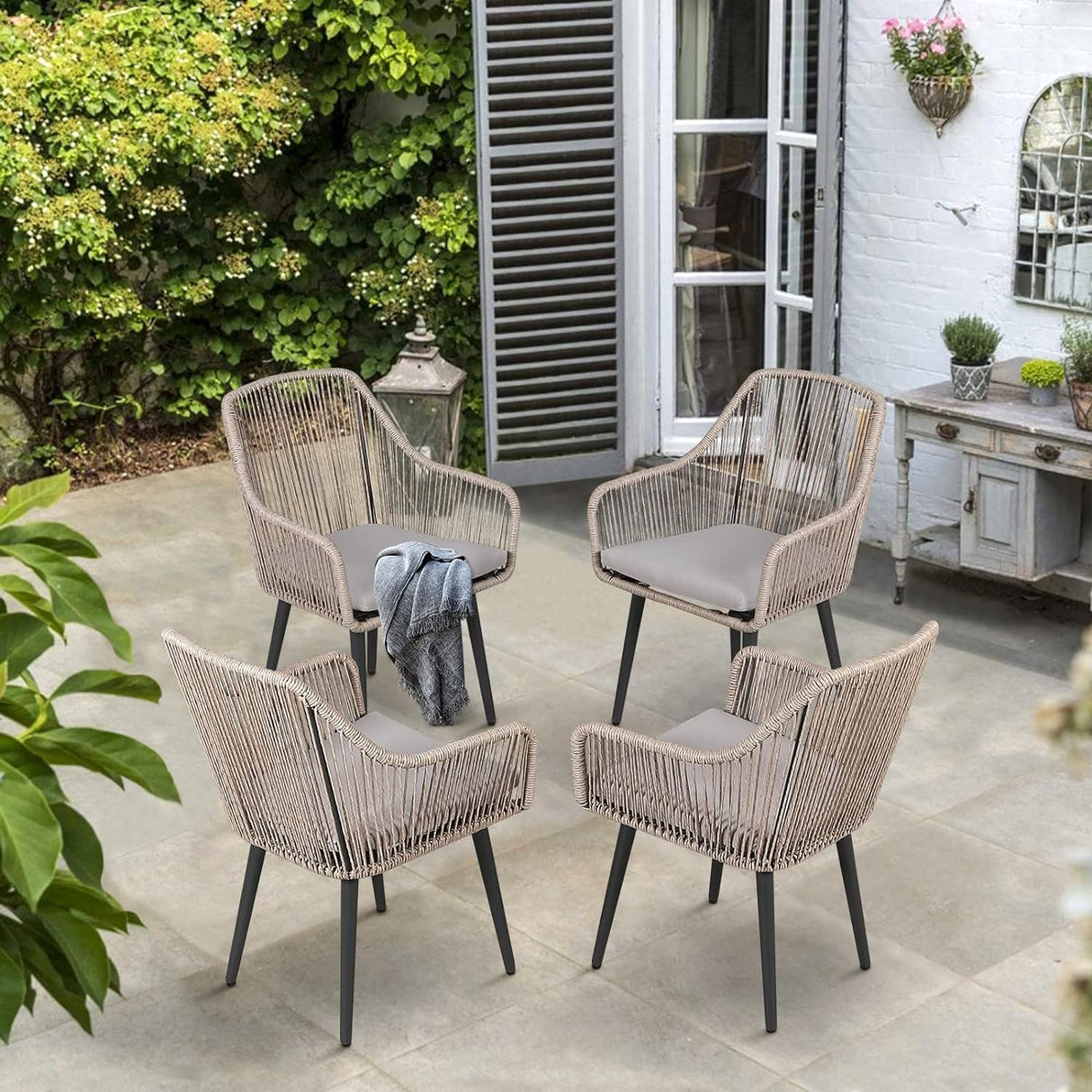Outdoor Patio Dining Chairs Set