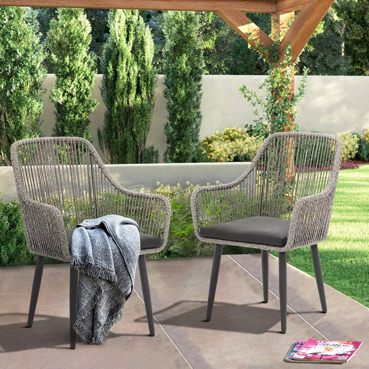 Patio Dining Chairs Set of 2