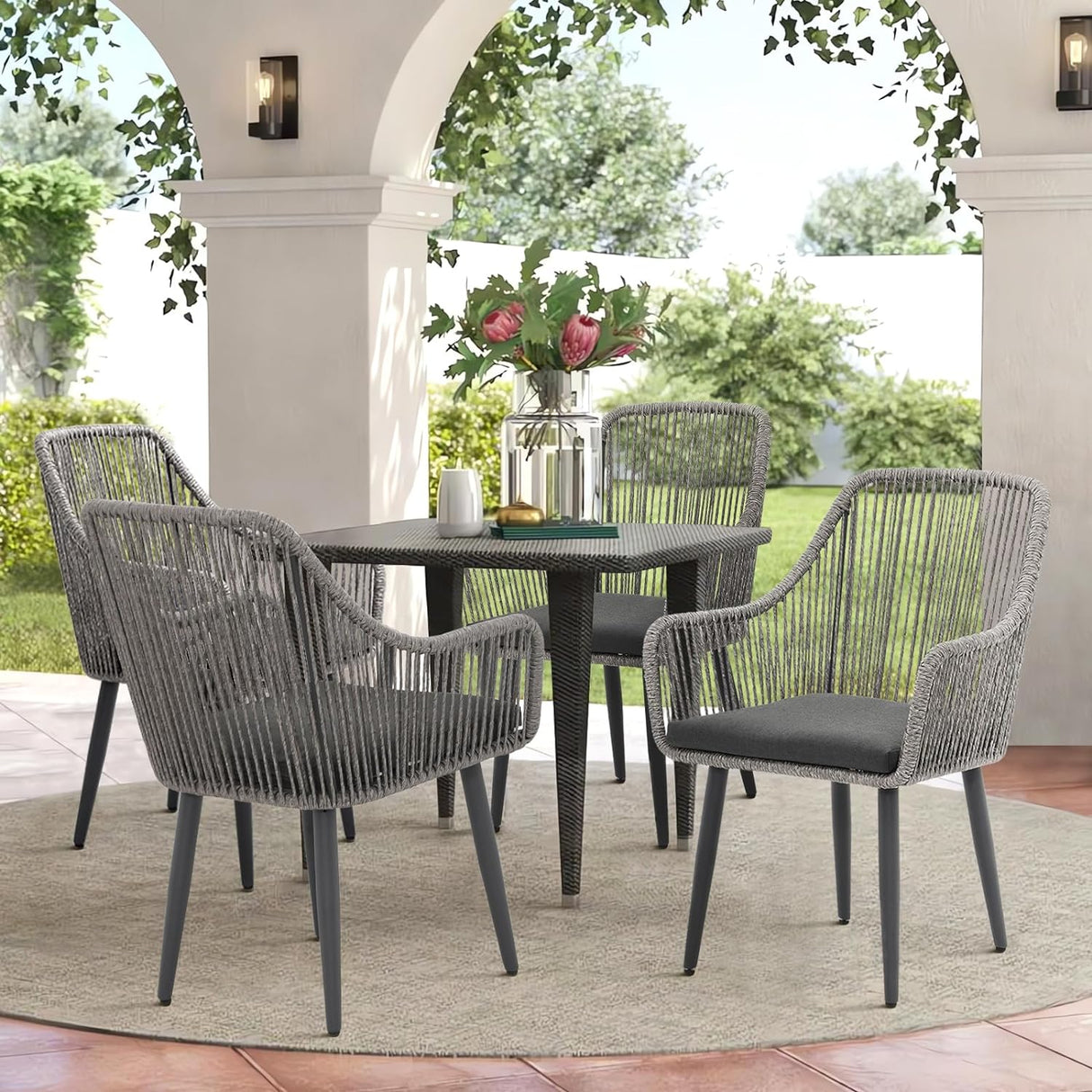 Outdoor Patio Dining Chairs Set