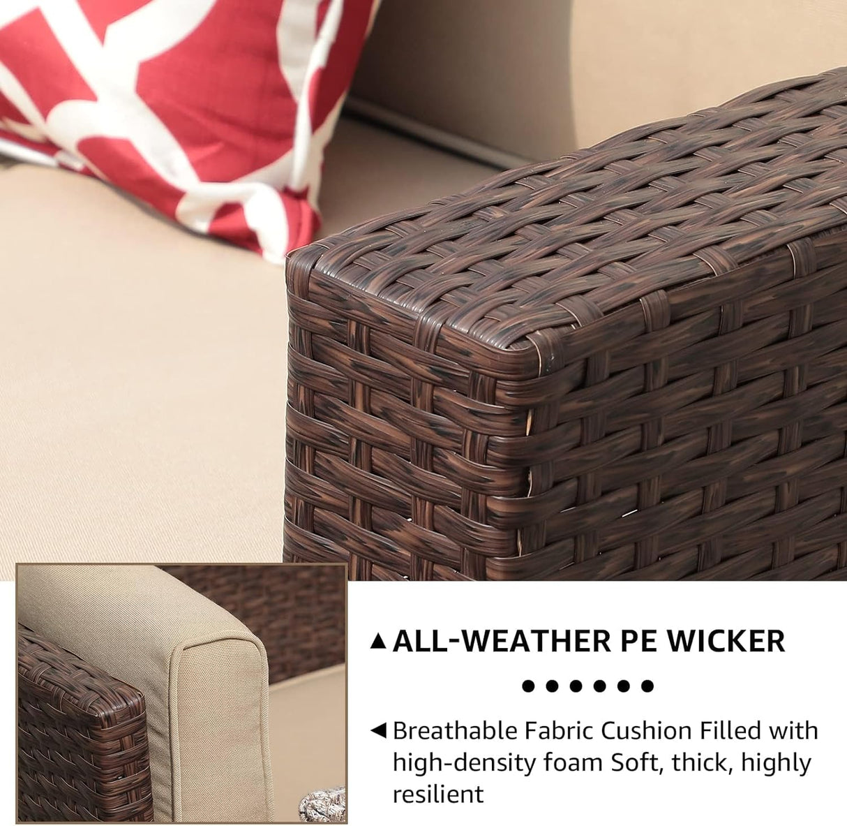 7 Piece Patio Furniture Conversation Set