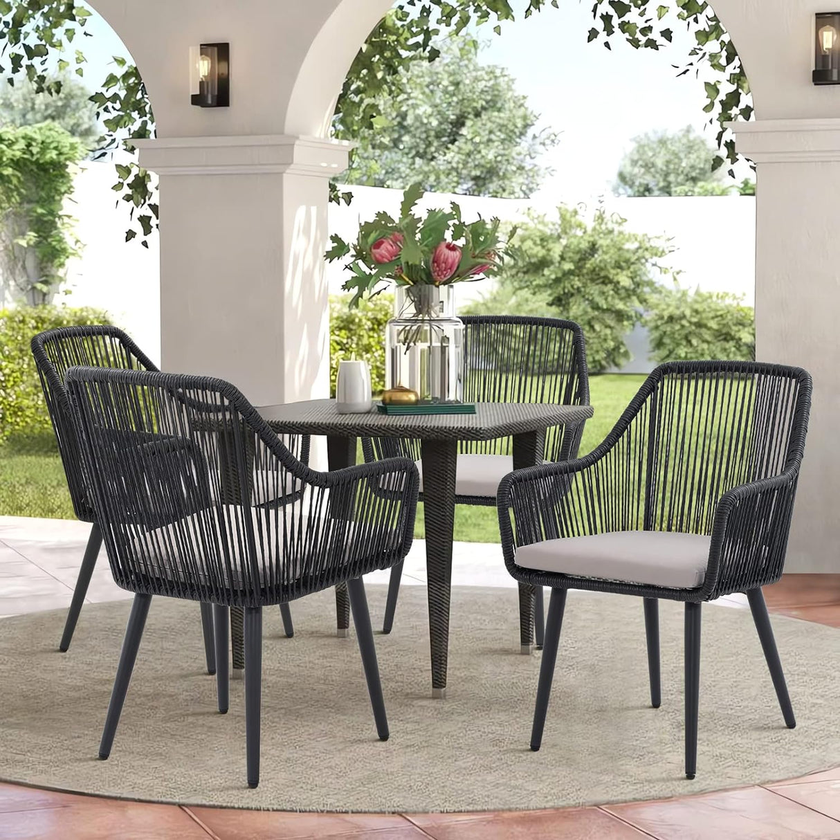 Outdoor Patio Dining Chairs Set