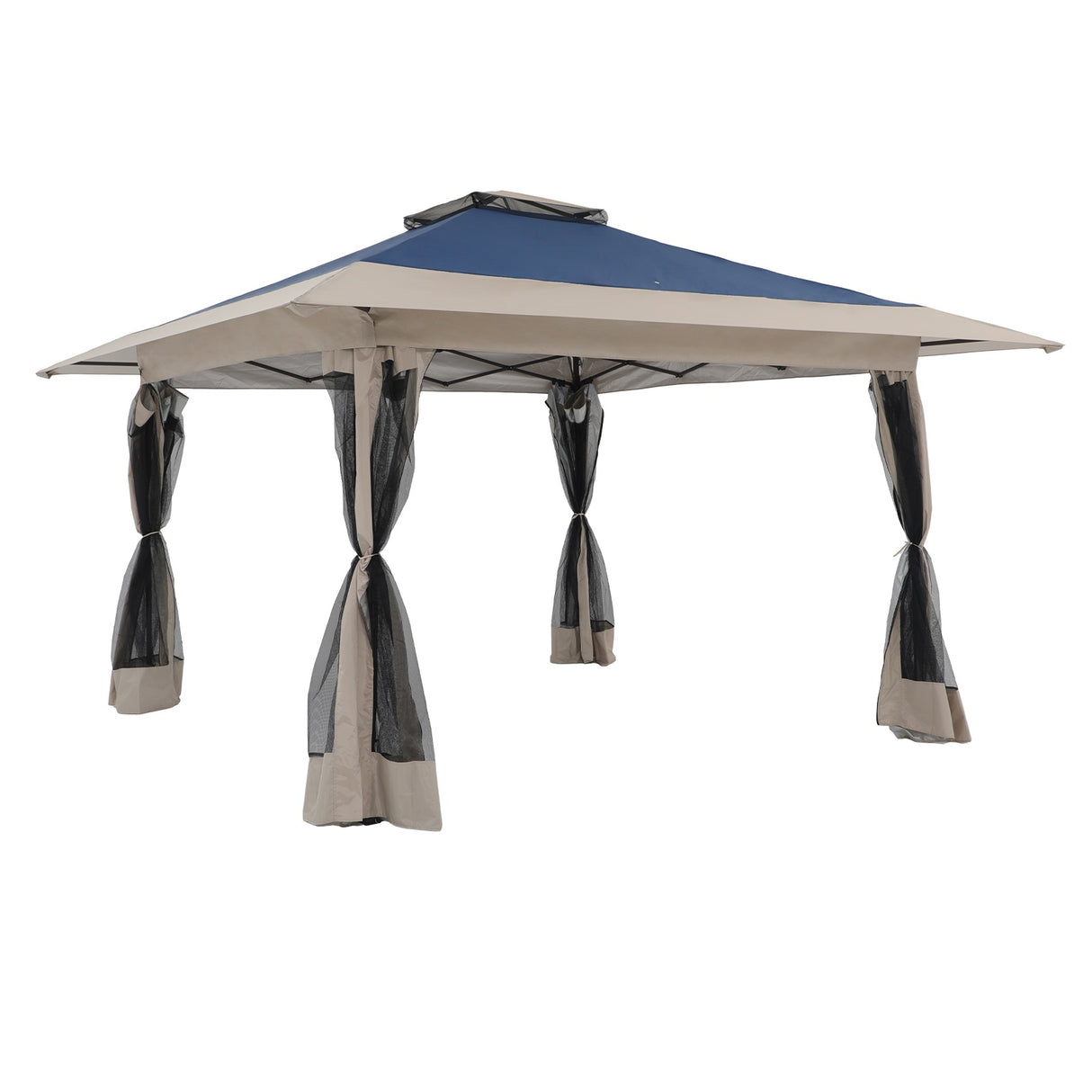 JOIVI 13’x13’ Pop Up Gazebo, Outdoor Canopy Tent Shade with Metal Frame Mosquito Netting