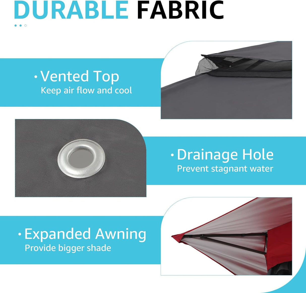 JOIVI 13’x13’ Pop Up Gazebo, Outdoor Canopy Tent Shade with Metal Frame Mosquito Netting