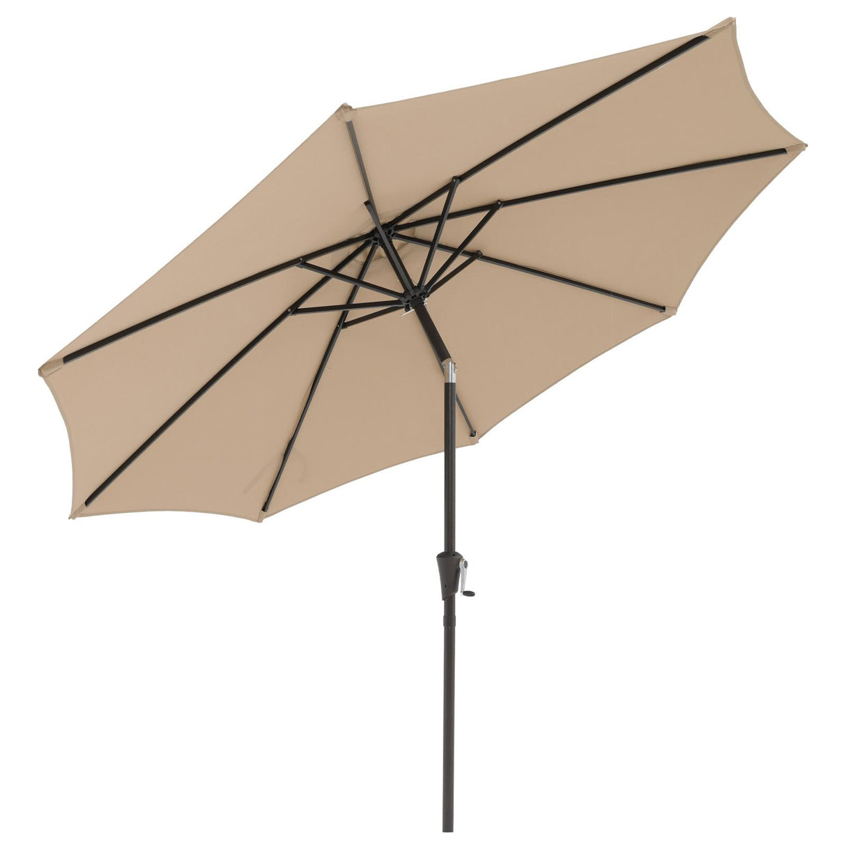Patio Umbrella Outdoor Table Umbrella of 9-Feet with 8 Ribs and Push Button Tilt and Crank