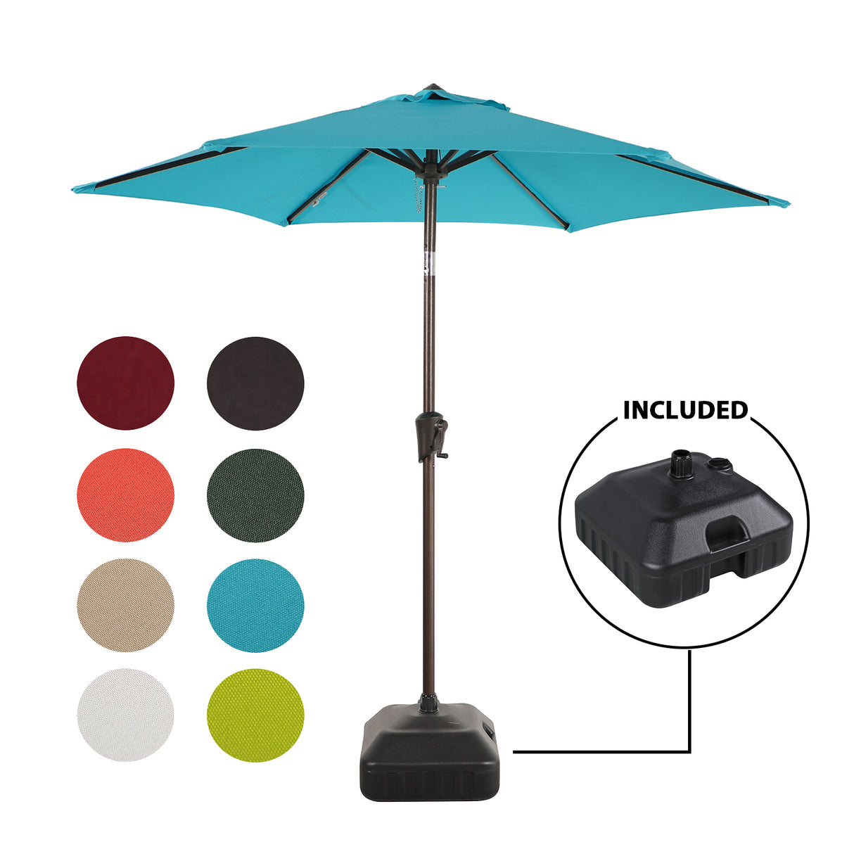 JOIVI 2 PCS Outdoor Patio Ottoman with Thick Cushions,Brown - JOIVI