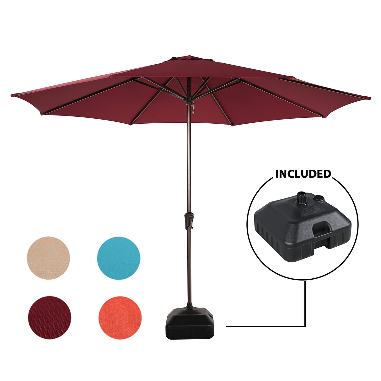 JOIVI 2 PCS Outdoor Patio Ottoman with Thick Cushions,Brown - JOIVI