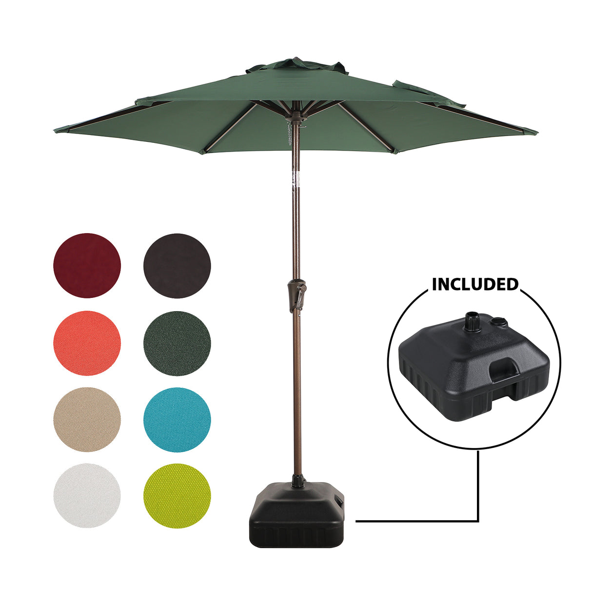 JOIVI 2 PCS Outdoor Patio Ottoman with Thick Cushions,Brown - JOIVI