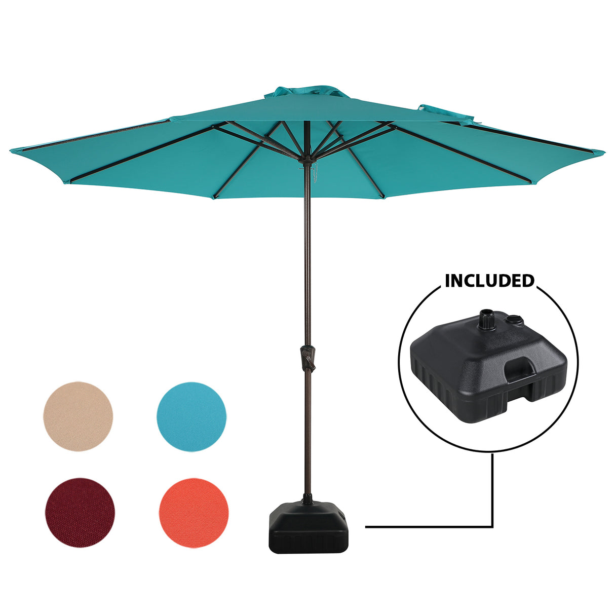 JOIVI 2 PCS Outdoor Patio Ottoman with Thick Cushions,Brown - JOIVI