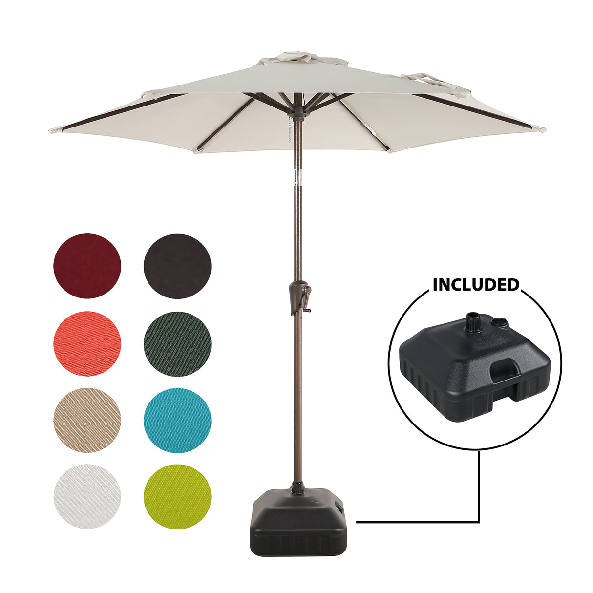 JOIVI 2 PCS Outdoor Patio Ottoman with Thick Cushions,Brown - JOIVI