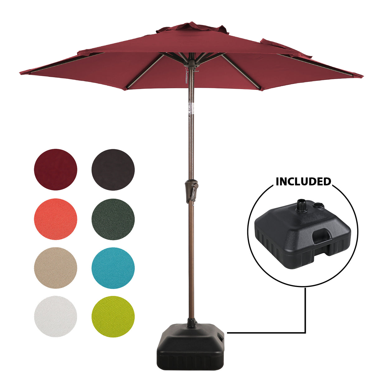 JOIVI 2 PCS Outdoor Patio Ottoman with Thick Cushions,Brown - JOIVI