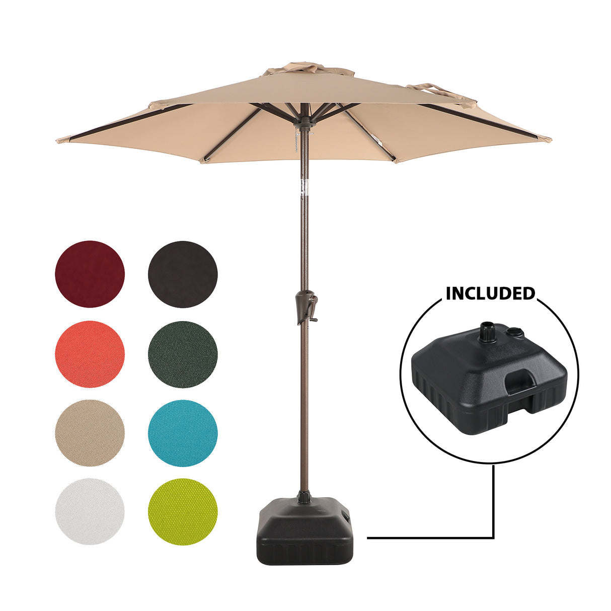 JOIVI 2 PCS Outdoor Patio Ottoman with Thick Cushions,Brown - JOIVI