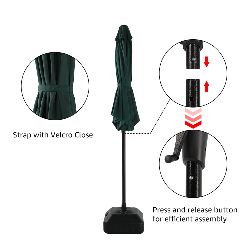 JOIVI 2 PCS Outdoor Patio Ottoman with Thick Cushions,Brown - JOIVI