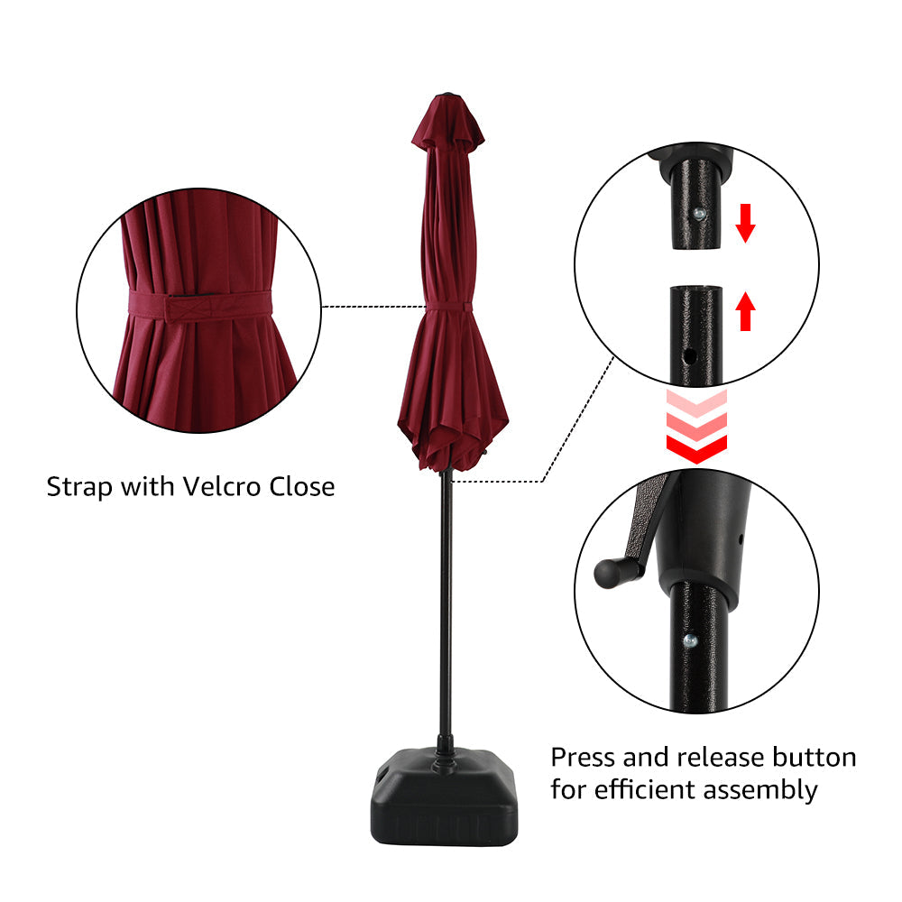 JOIVI 2 PCS Outdoor Patio Ottoman with Thick Cushions,Brown - JOIVI