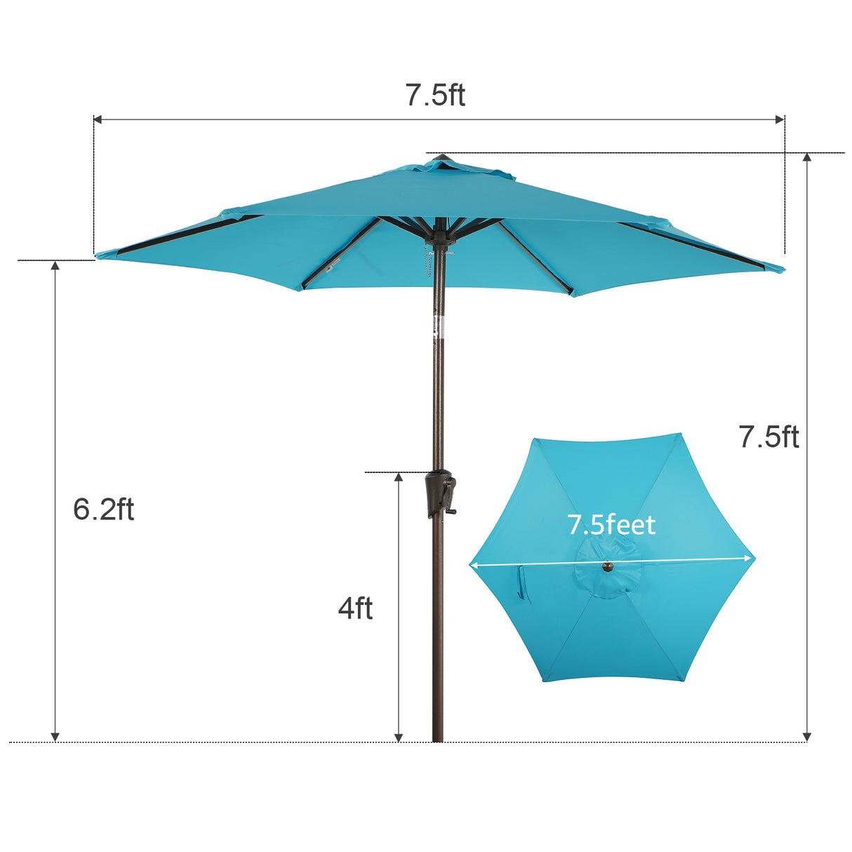 JOIVI 2 PCS Outdoor Patio Ottoman with Thick Cushions,Brown - JOIVI