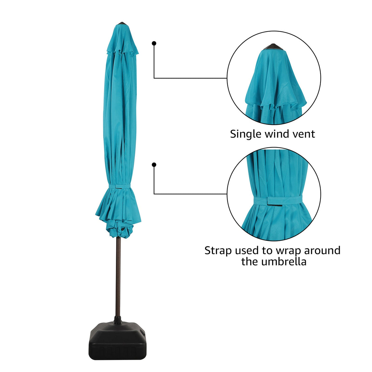 JOIVI 2 PCS Outdoor Patio Ottoman with Thick Cushions,Brown - JOIVI