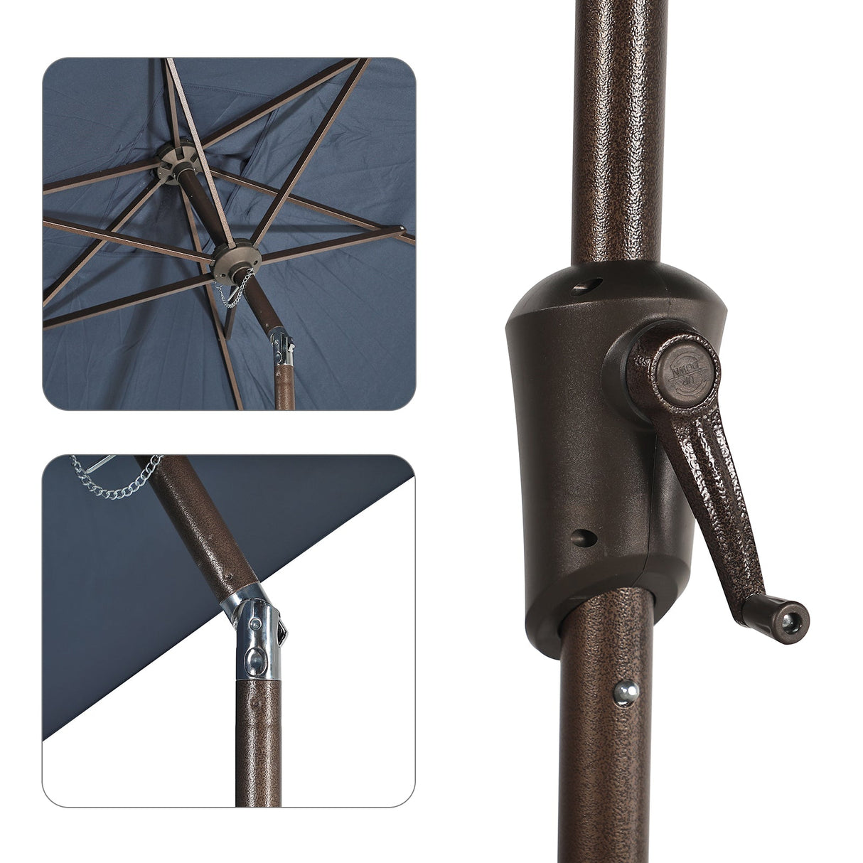 JOIVI 2 PCS Outdoor Patio Ottoman with Thick Cushions,Brown - JOIVI