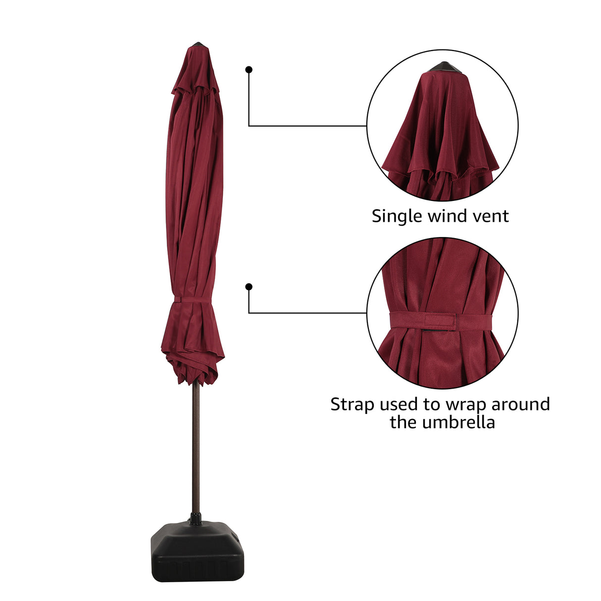 JOIVI 2 PCS Outdoor Patio Ottoman with Thick Cushions,Brown - JOIVI