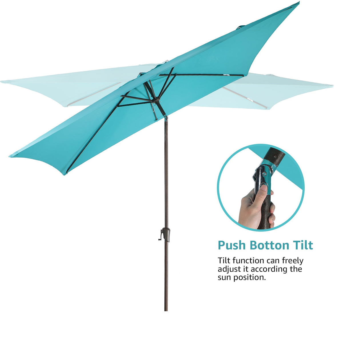 JOIVI 2 PCS Outdoor Patio Ottoman with Thick Cushions,Brown - JOIVI