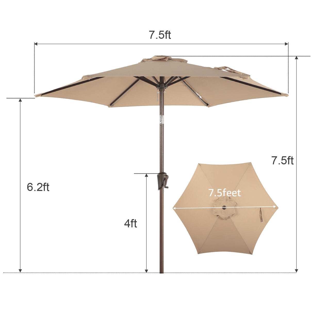 JOIVI 2 PCS Outdoor Patio Ottoman with Thick Cushions,Brown - JOIVI