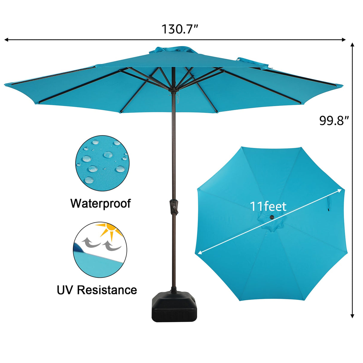 JOIVI 2 PCS Outdoor Patio Ottoman with Thick Cushions,Brown - JOIVI