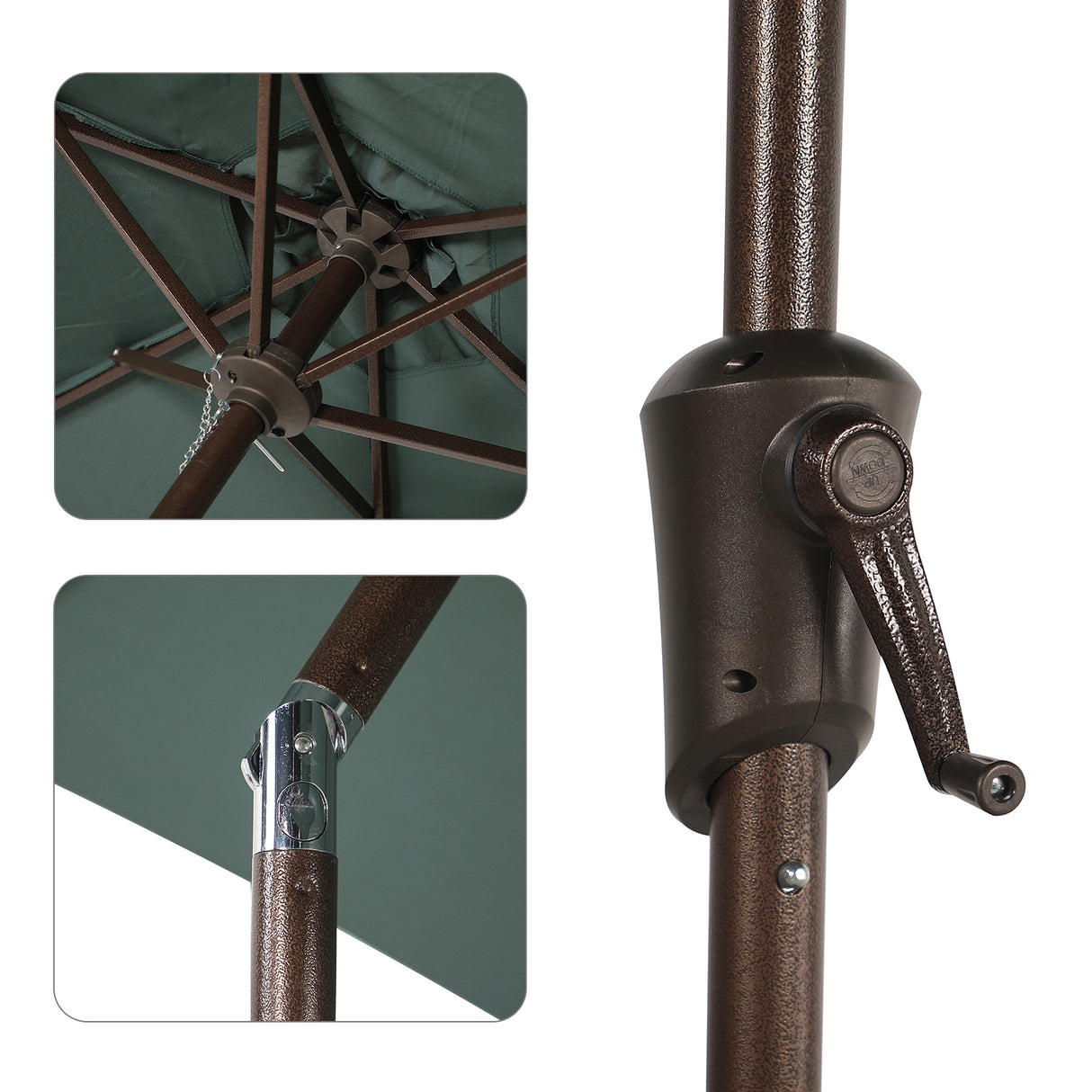 JOIVI 2 PCS Outdoor Patio Ottoman with Thick Cushions,Brown - JOIVI