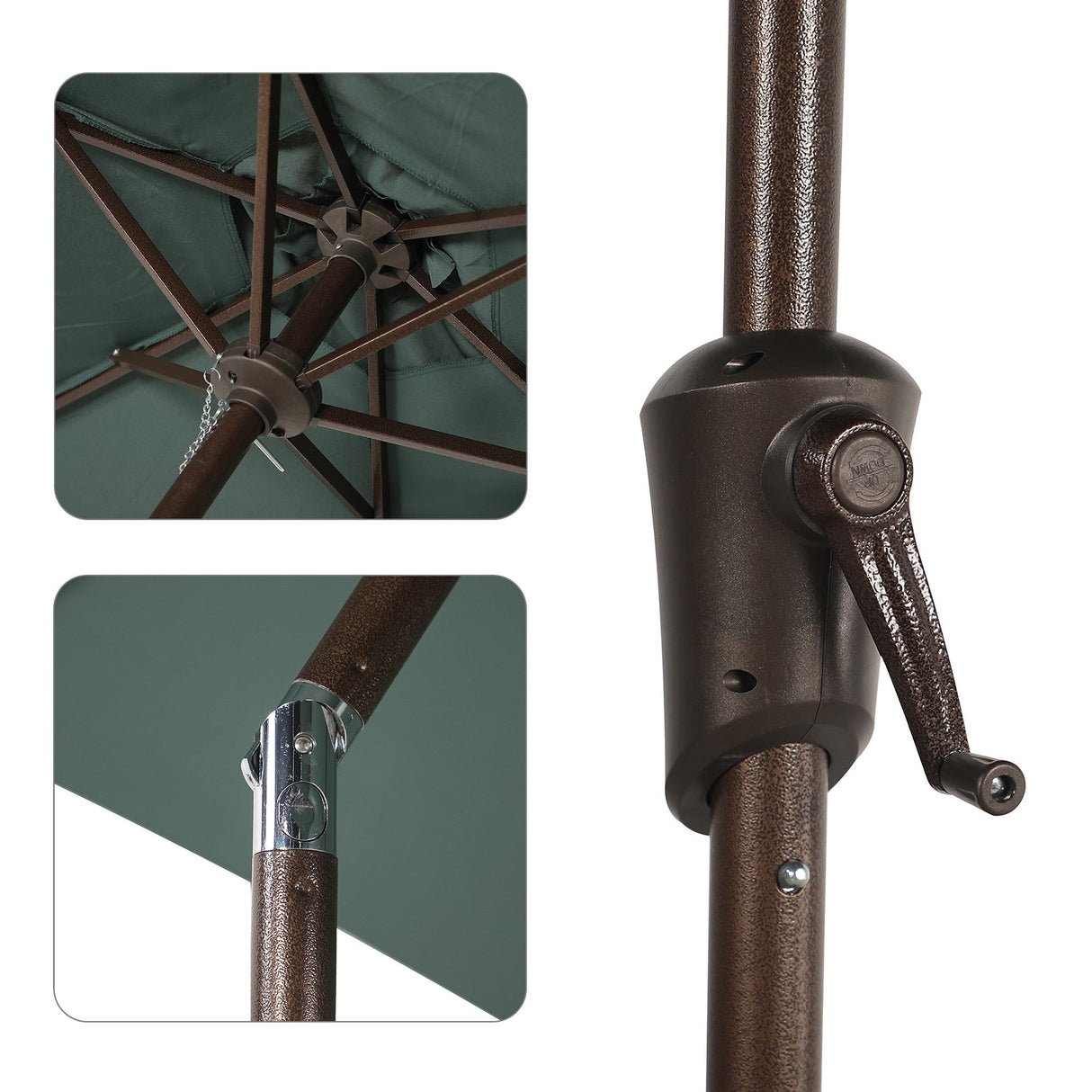 JOIVI 2 PCS Outdoor Patio Ottoman with Thick Cushions,Brown - JOIVI