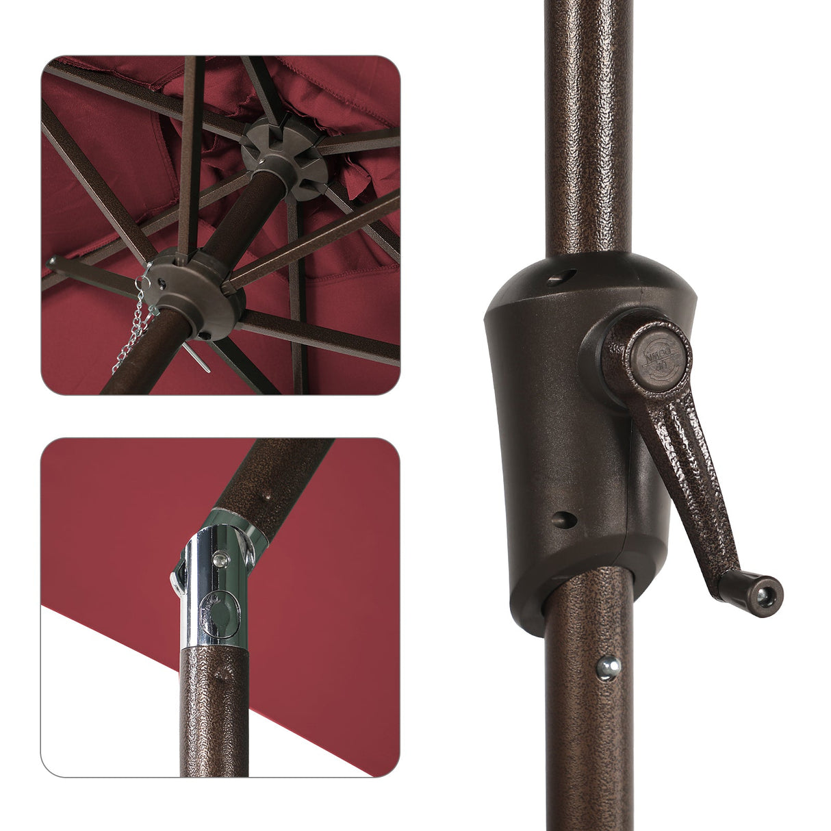 JOIVI 2 PCS Outdoor Patio Ottoman with Thick Cushions,Brown - JOIVI