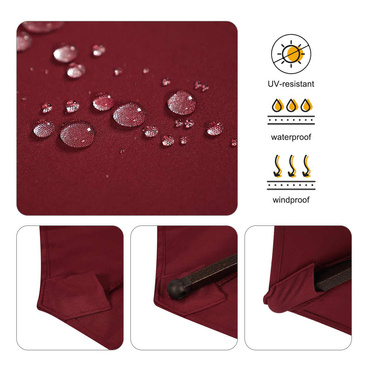 JOIVI 2 PCS Outdoor Patio Ottoman with Thick Cushions,Brown - JOIVI