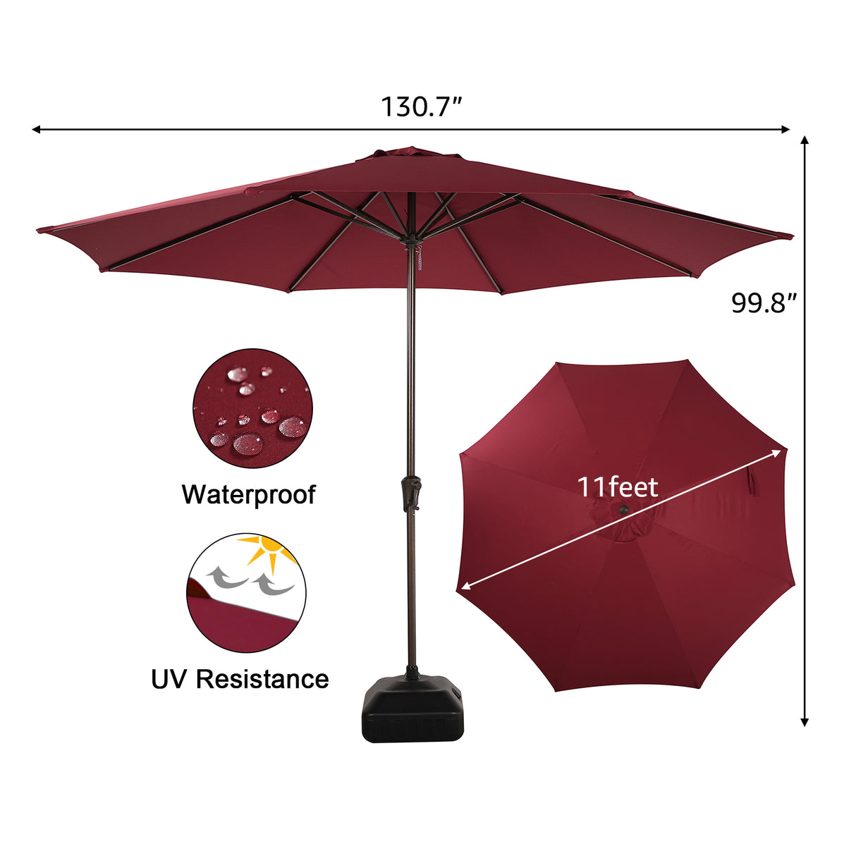 JOIVI 2 PCS Outdoor Patio Ottoman with Thick Cushions,Brown - JOIVI