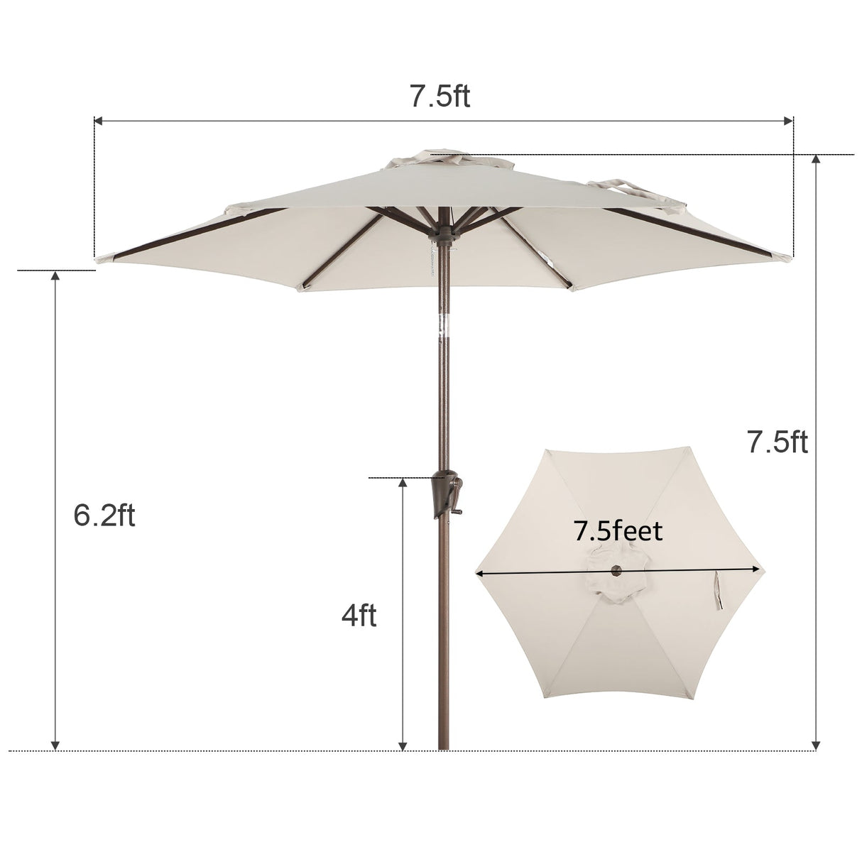 JOIVI 2 PCS Outdoor Patio Ottoman with Thick Cushions,Brown - JOIVI