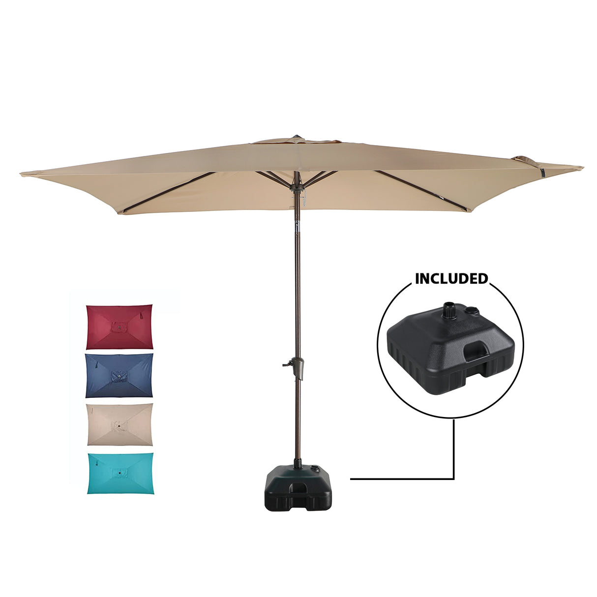 JOIVI 2 PCS Outdoor Patio Ottoman with Thick Cushions,Brown - JOIVI