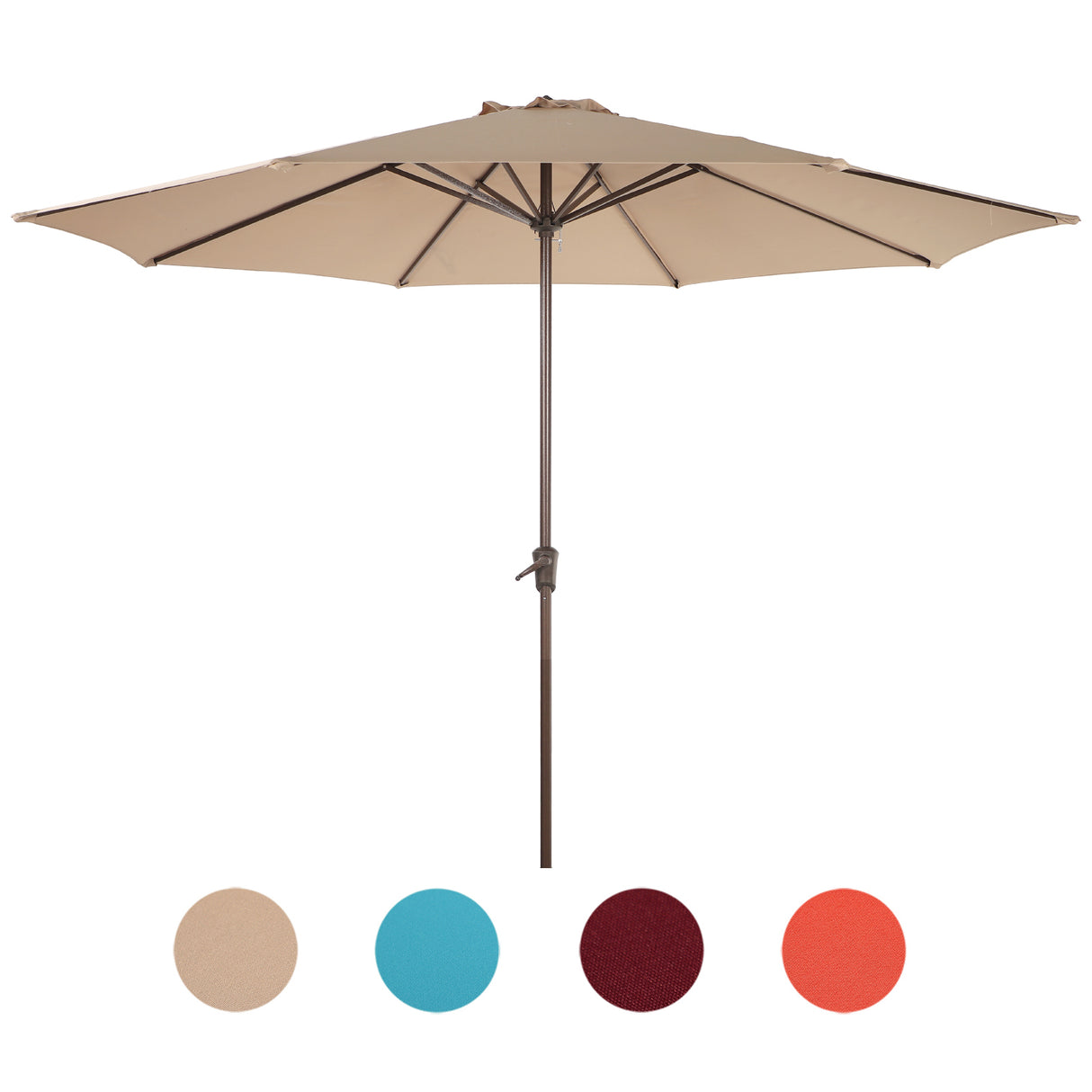 JOIVI 2 PCS Outdoor Patio Ottoman with Thick Cushions,Brown - JOIVI