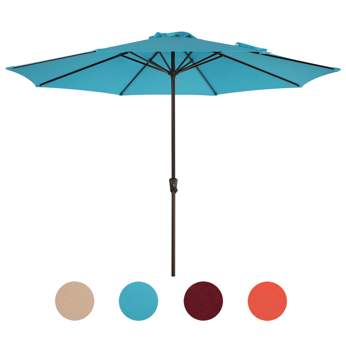 JOIVI 2 PCS Outdoor Patio Ottoman with Thick Cushions,Brown - JOIVI