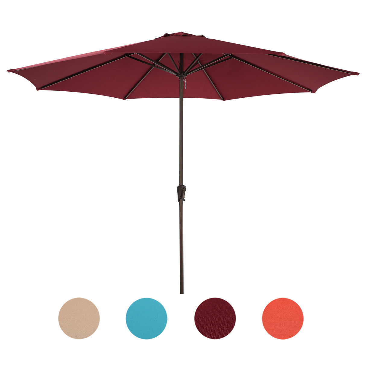 JOIVI 2 PCS Outdoor Patio Ottoman with Thick Cushions,Brown - JOIVI