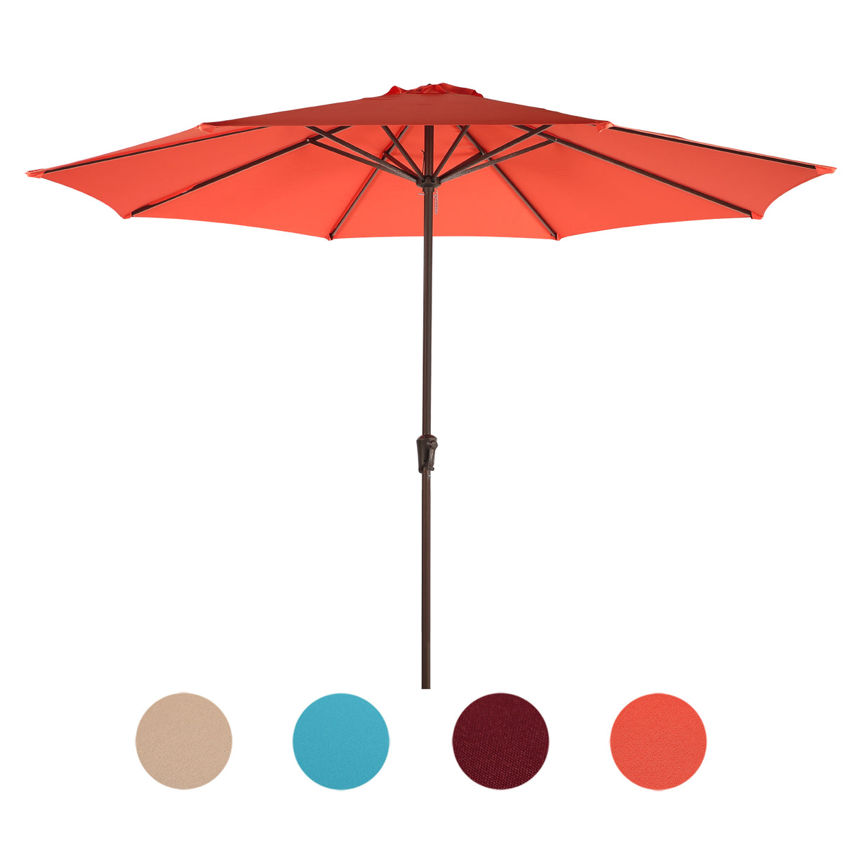 JOIVI 2 PCS Outdoor Patio Ottoman with Thick Cushions,Brown - JOIVI