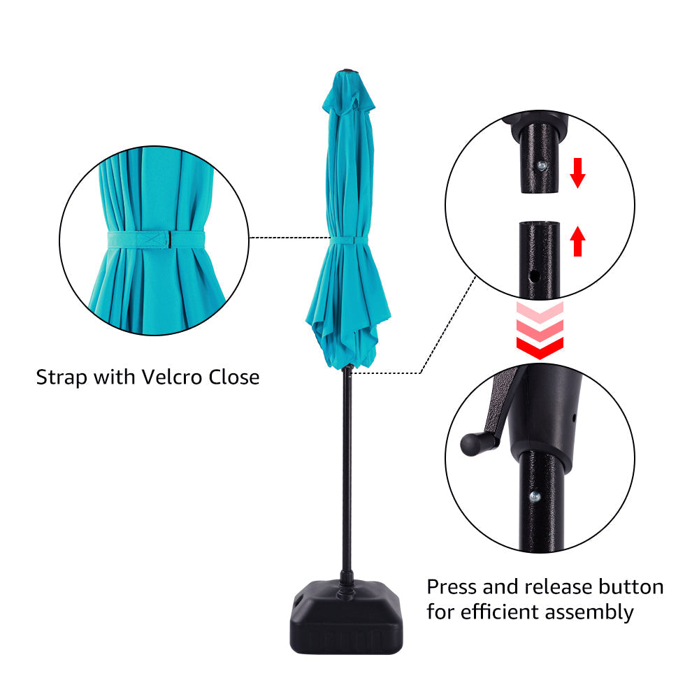 JOIVI 2 PCS Outdoor Patio Ottoman with Thick Cushions,Brown - JOIVI