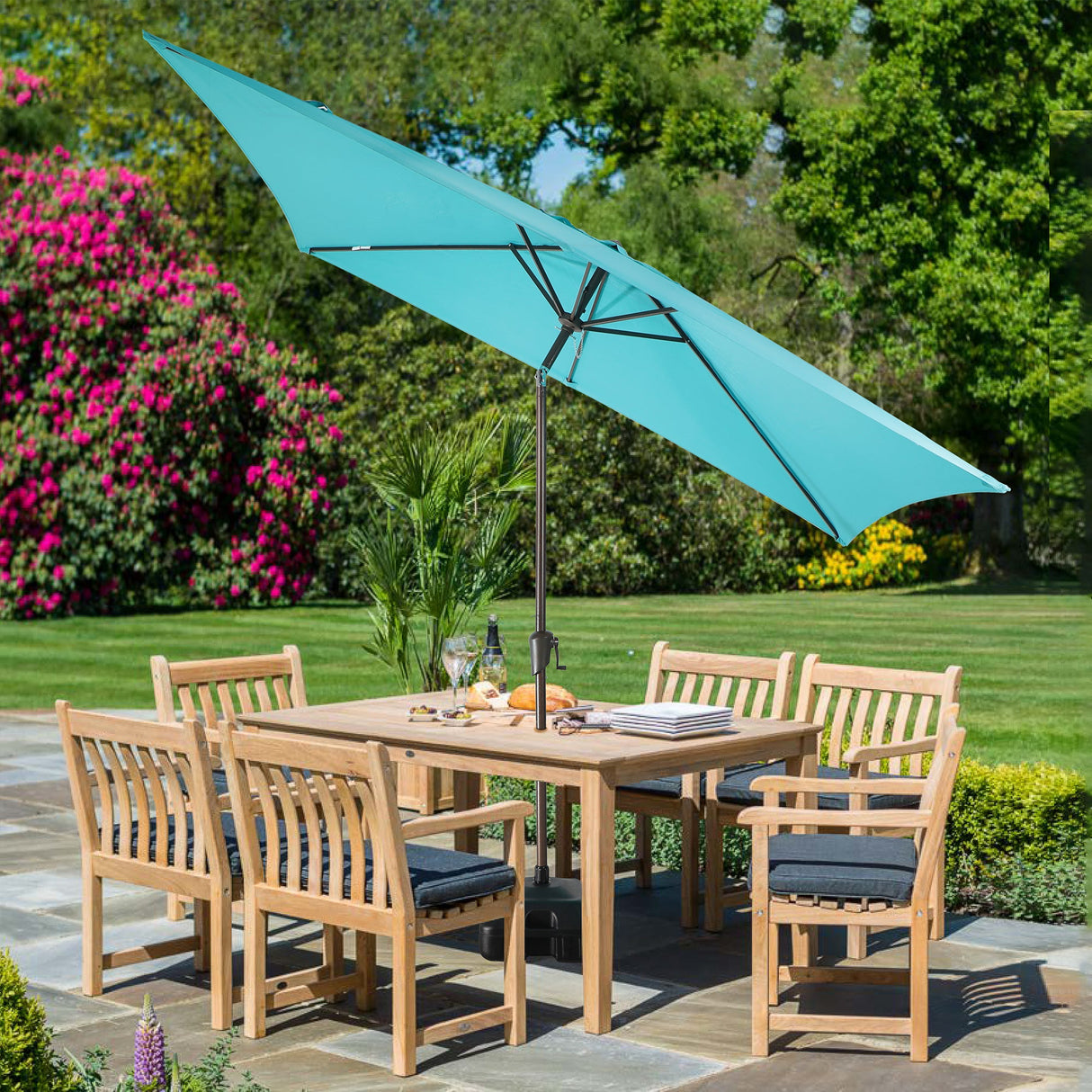 JOIVI 2 PCS Outdoor Patio Ottoman with Thick Cushions,Brown - JOIVI