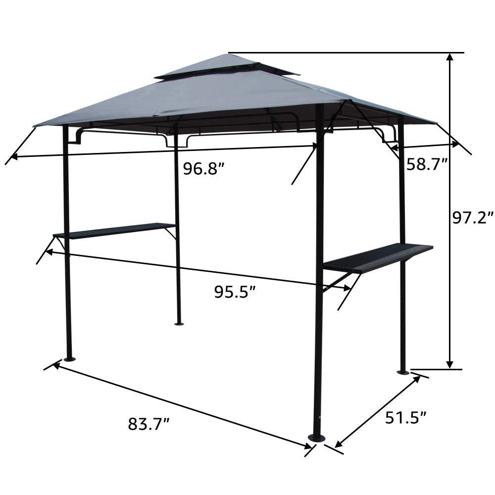 JOIVI 2 PCS Outdoor Patio Ottoman with Thick Cushions,Brown - JOIVI