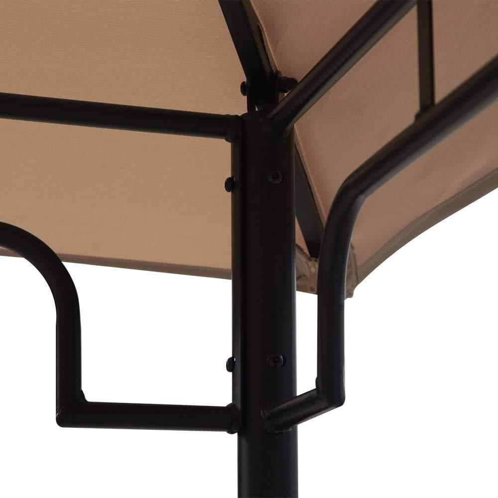 JOIVI 2 PCS Outdoor Patio Ottoman with Thick Cushions,Brown - JOIVI