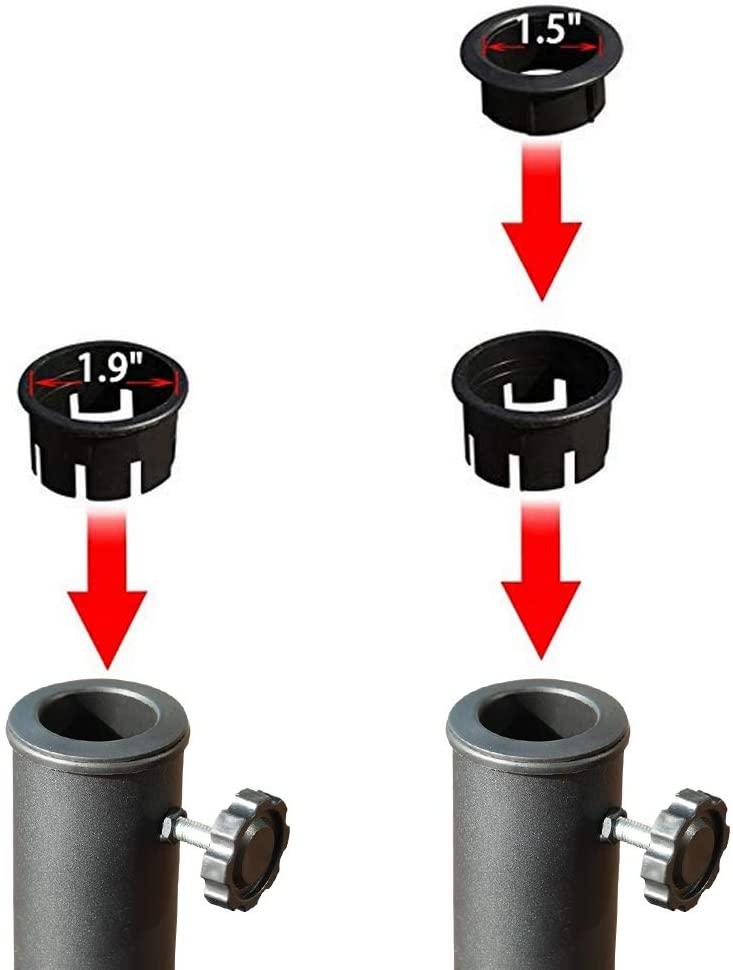 JOIVI 2 PCS Outdoor Patio Ottoman with Thick Cushions,Brown - JOIVI